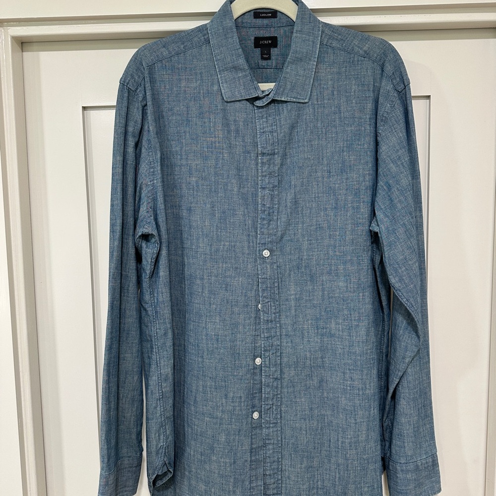 J. Crew Blue Casual Button Down Shirt